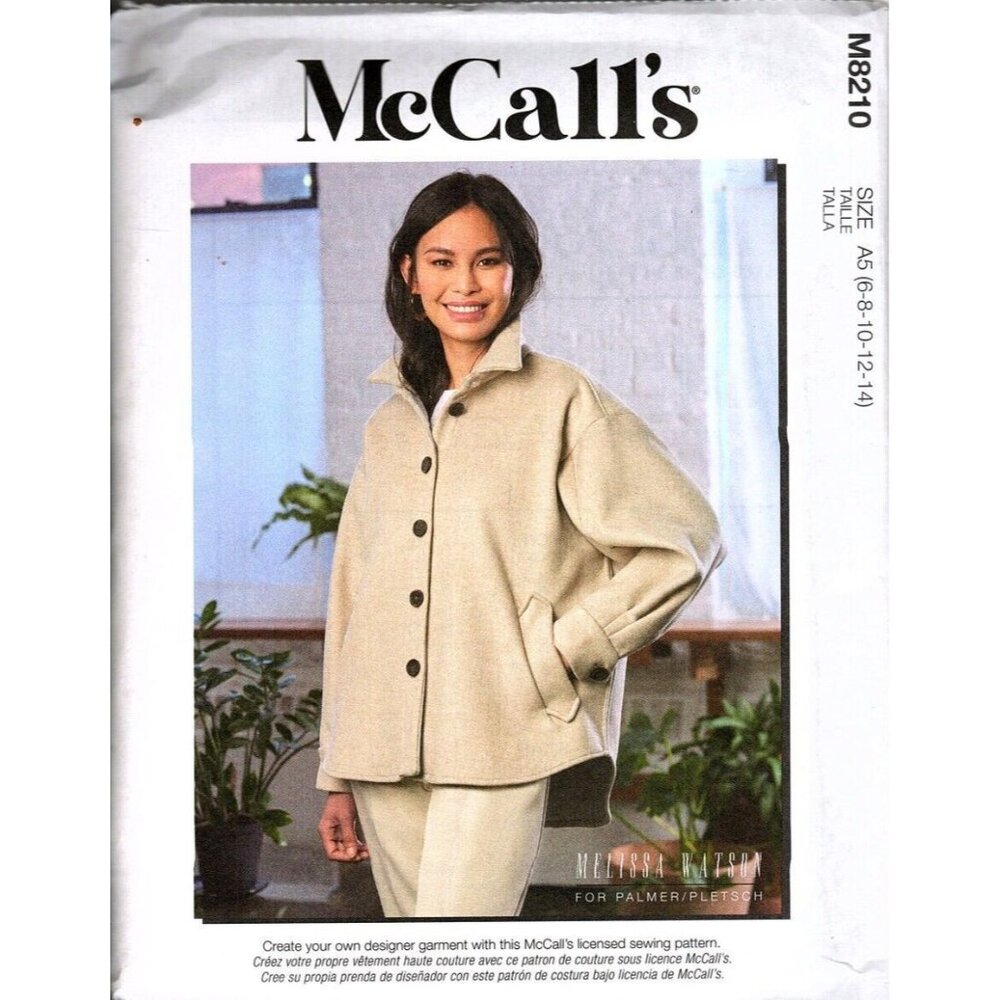 McCalls M8210 Misses Jacket Sewing Pattern Sizes 6-14